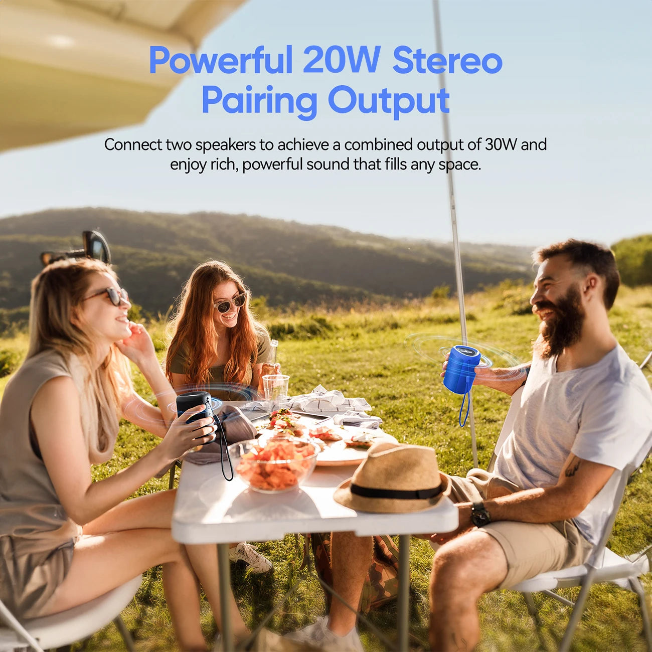 WISETIGER A46 Blue Wireless Stereo Connectivity 2 Bluetooth